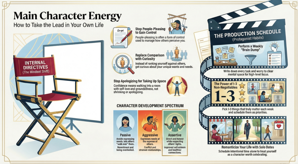 A simple 1-week plan for main character energy with daily actions