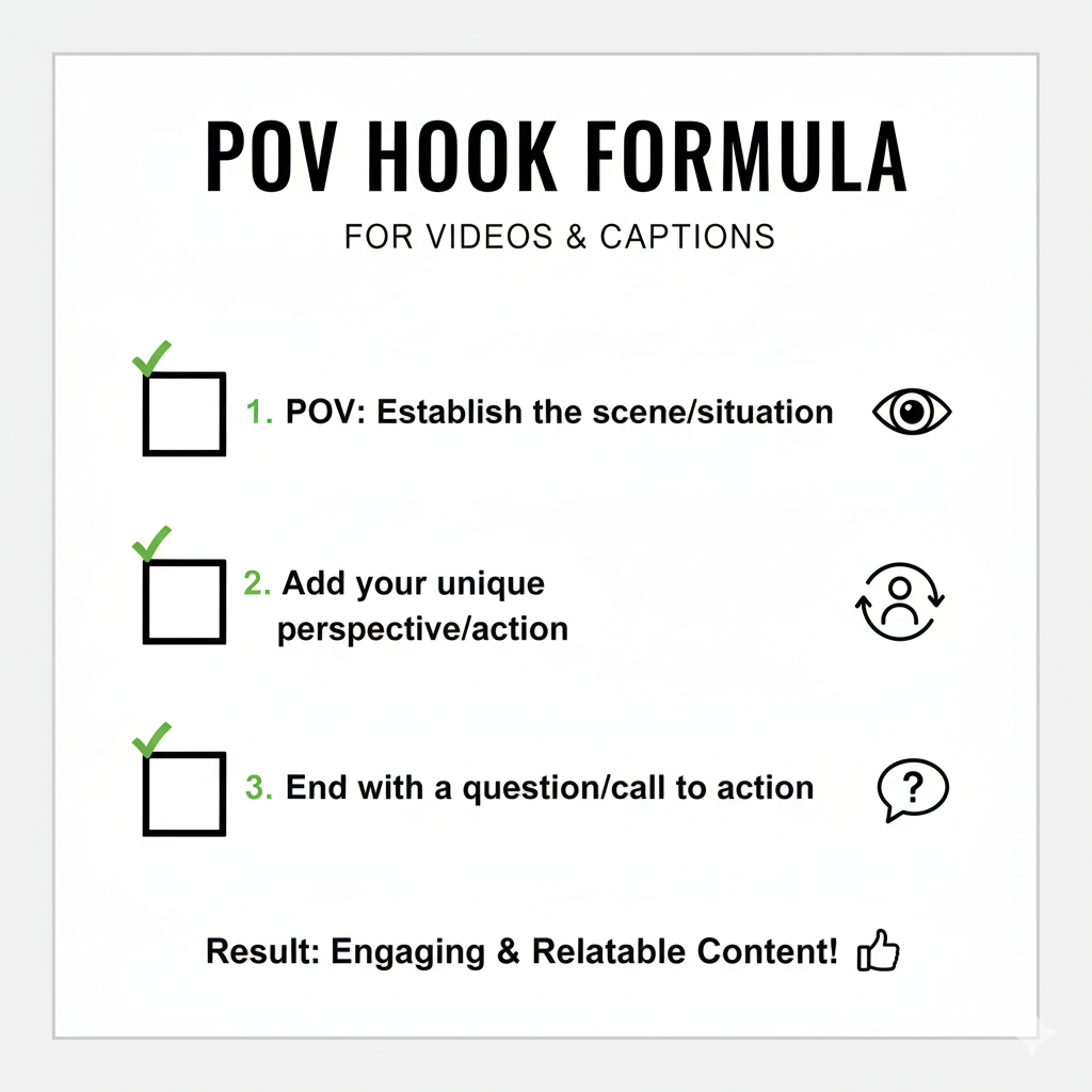 POV hook formula for POV videos and captions
