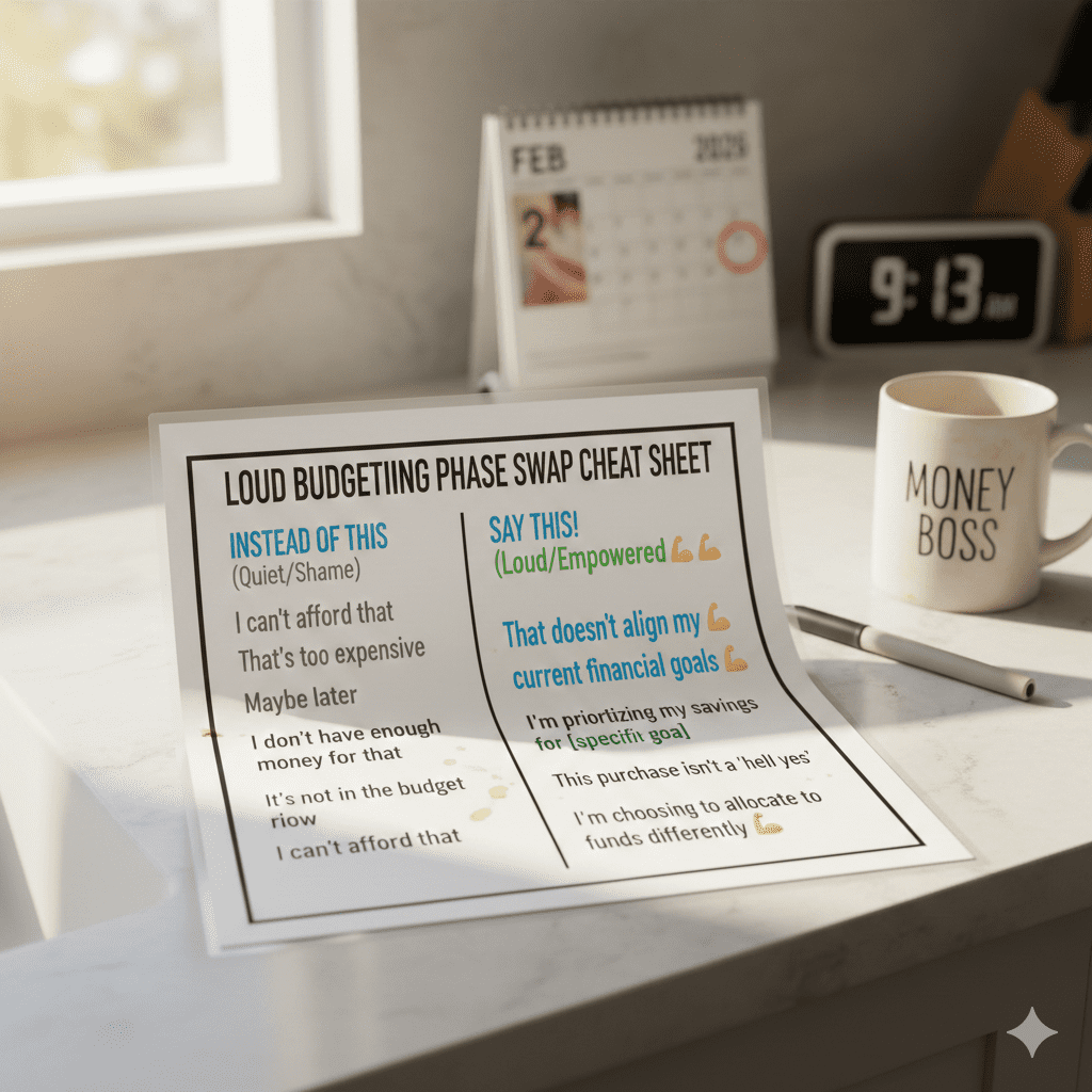 Loud budgeting phrase swaps for saying no politely